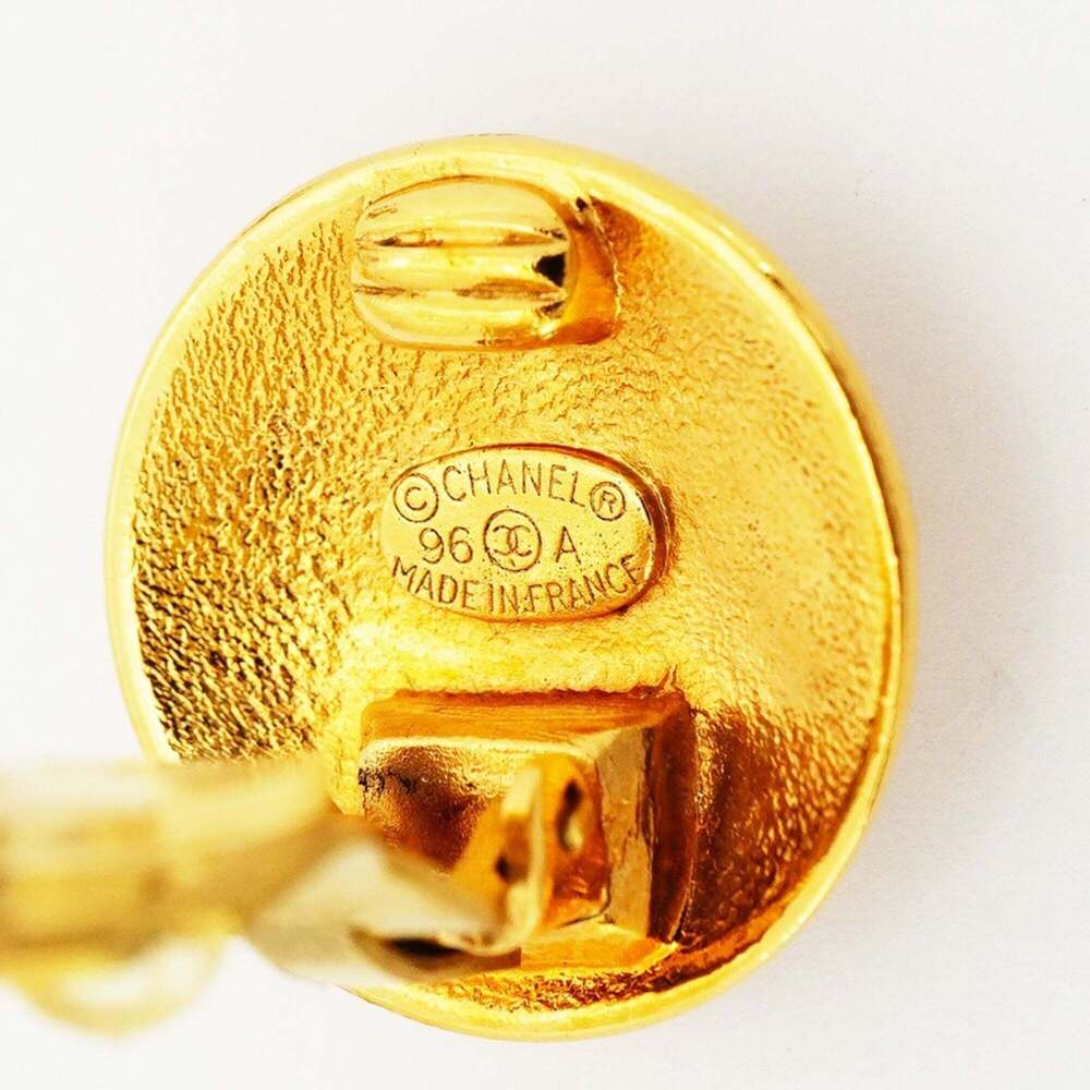 CHANEL Gold Logo Earrings - Picture 4 of 5
